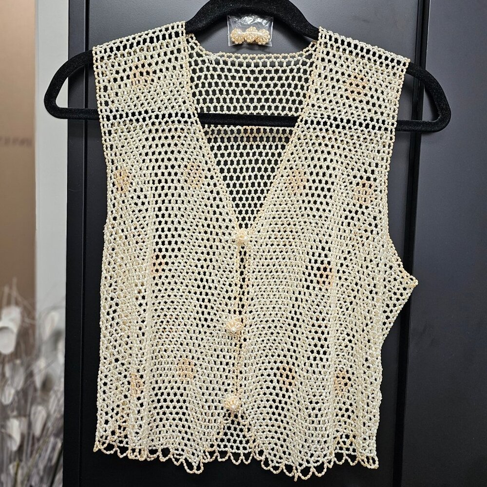 Rice Pearl Vest -  Vest is in good condition!